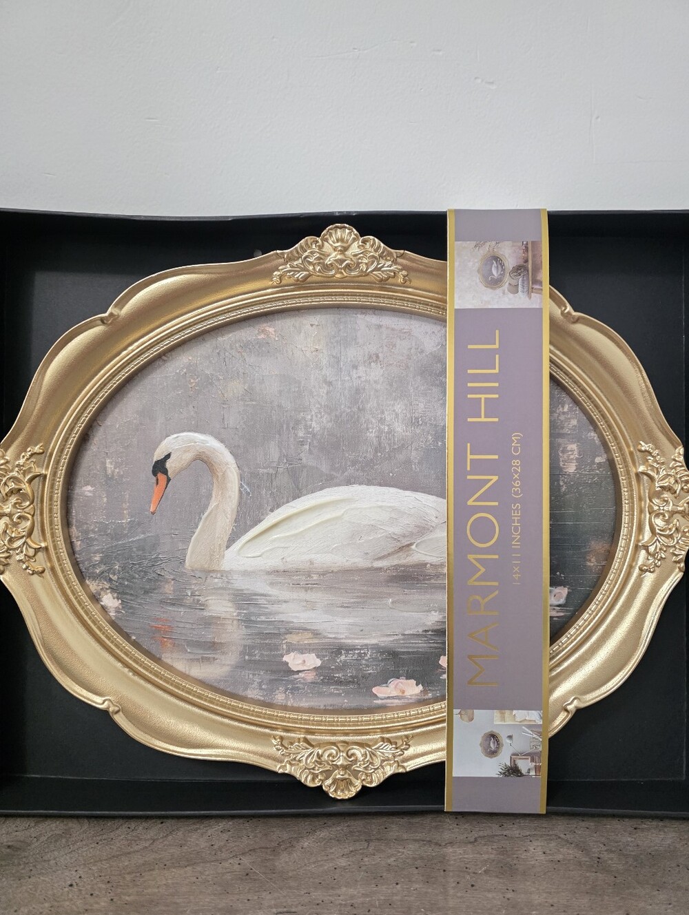 Beautiful Marmont Hill Swan Painting Wall Art New Viral TikTok